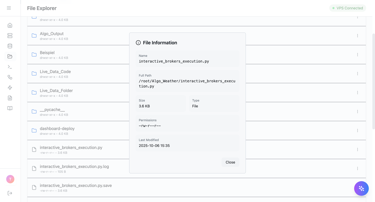 File operations interface